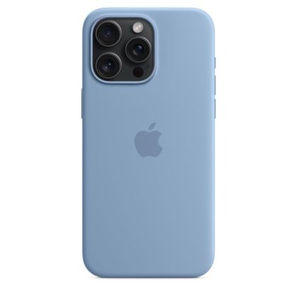 Husă din silicon Apple iPhone 15 Pro Max cu MagSafe - Winter Blue