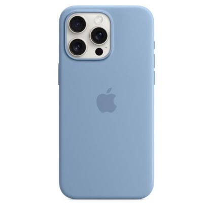 Husă din silicon Apple iPhone 15 Pro Max cu MagSafe - Winter Blue