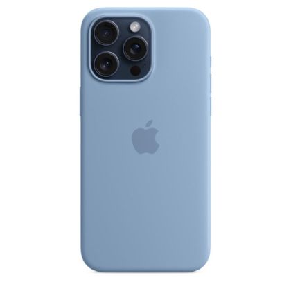 Husă din silicon Apple iPhone 15 Pro Max cu MagSafe - Winter Blue