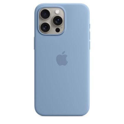 Husă din silicon Apple iPhone 15 Pro Max cu MagSafe - Winter Blue