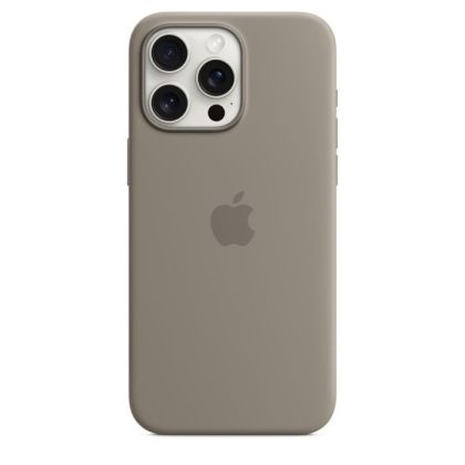 Husă din silicon Apple iPhone 15 Pro Max cu MagSafe - Clay