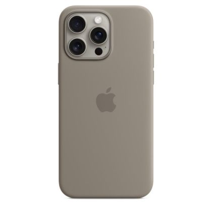 Husă din silicon Apple iPhone 15 Pro Max cu MagSafe - Clay