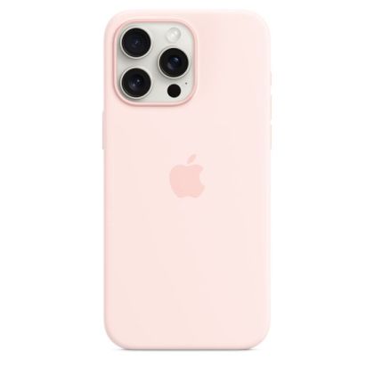 Husă din silicon Apple iPhone 15 Pro Max cu MagSafe - Light Pink