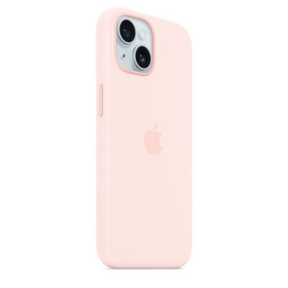 Husă din silicon pentru iPhone 15 cu MagSafe - Light Pink