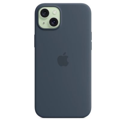 Husă din silicon pentru iPhone 15 Plus cu MagSafe - Storm Blue