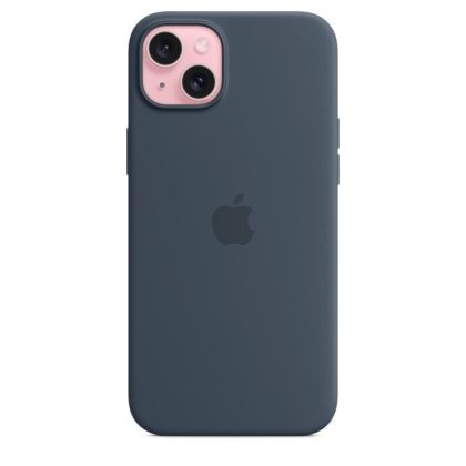 Husă din silicon pentru iPhone 15 Plus cu MagSafe - Storm Blue