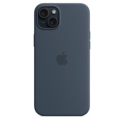 Husă din silicon pentru iPhone 15 Plus cu MagSafe - Storm Blue