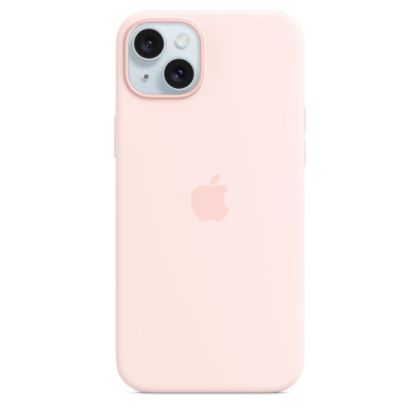 Husă din silicon pentru iPhone 15 Plus cu MagSafe - Light Pink