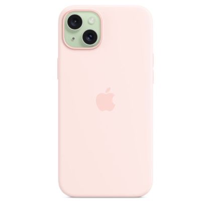 Husă din silicon pentru iPhone 15 Plus cu MagSafe - Light Pink