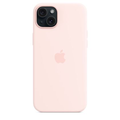 Husă din silicon pentru iPhone 15 Plus cu MagSafe - Light Pink