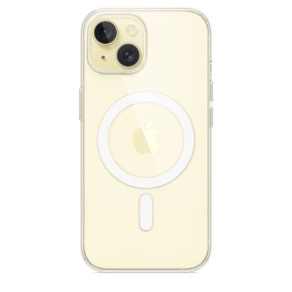 Husă transparentă pentru iPhone 15 cu MagSafe