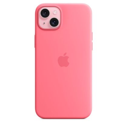 Husa din silicon pentru iPhone 15 cu MagSafe - Pink