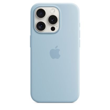 Husă din silicon pentru iPhone 15 Pro cu MagSafe - Light Blue