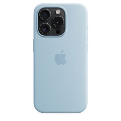 Husă din silicon pentru iPhone 15 Pro cu MagSafe - Light Blue