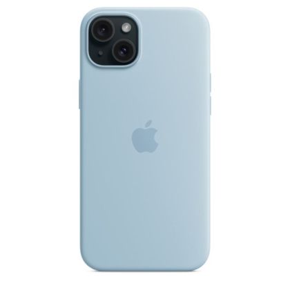 Husă din silicon pentru iPhone 15 Plus cu MagSafe - Light Blue