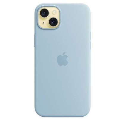 Husă din silicon pentru iPhone 15 Plus cu MagSafe - Light Blue