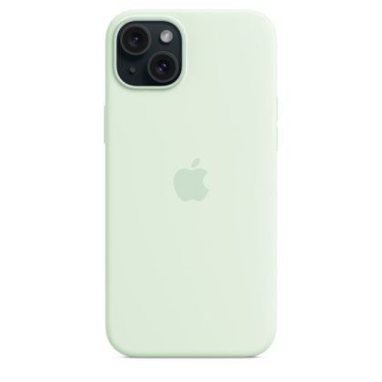 Husă din silicon pentru iPhone 15 Plus cu MagSafe - Soft Mint