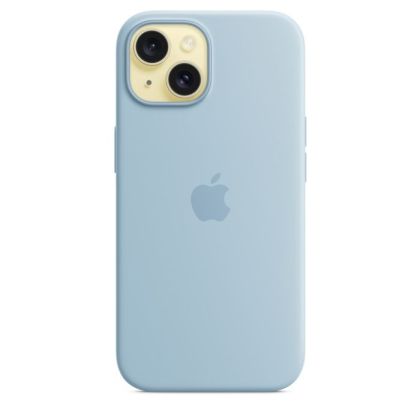 Husă din silicon pentru iPhone 15 cu MagSafe - Light Blue