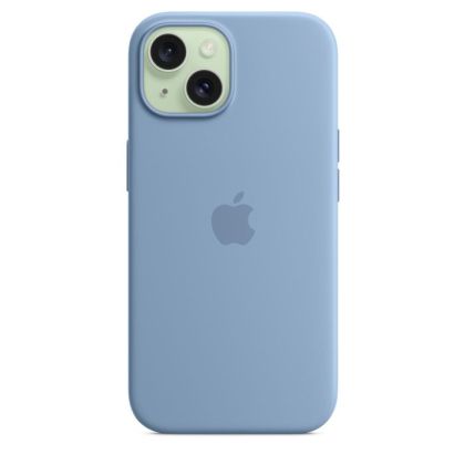 Husă din silicon Apple iPhone 15 cu MagSafe - Winter Blue