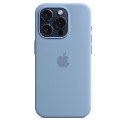 Husă din silicon Apple iPhone 15 Pro cu MagSafe - Winter Blue