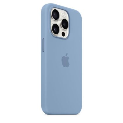 Husă din silicon Apple iPhone 15 Pro cu MagSafe - Winter Blue