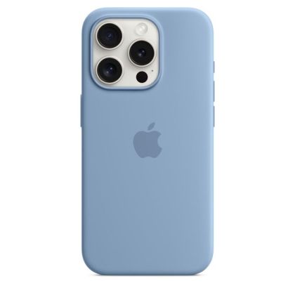 Husă din silicon Apple iPhone 15 Pro cu MagSafe - Winter Blue