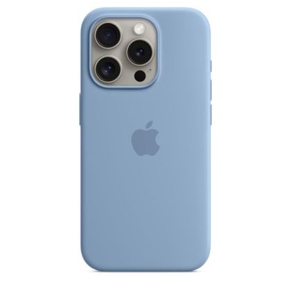 Husă din silicon Apple iPhone 15 Pro cu MagSafe - Winter Blue