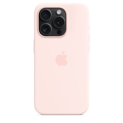 Husă din silicon Apple iPhone 15 Pro cu MagSafe - Light Pink