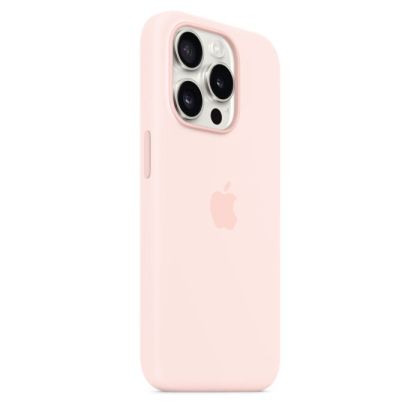 Husă din silicon Apple iPhone 15 Pro cu MagSafe - Light Pink