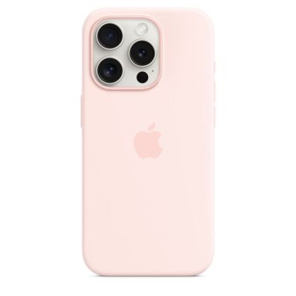 Husă din silicon Apple iPhone 15 Pro cu MagSafe - Light Pink