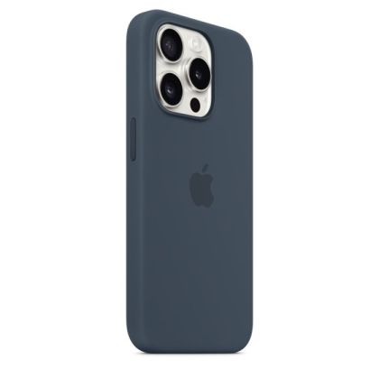 Husă din silicon Apple iPhone 15 Pro cu MagSafe - Storm Blue