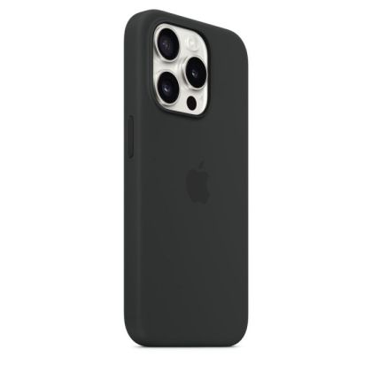 Husă din silicon Apple iPhone 15 Pro cu MagSafe - Black