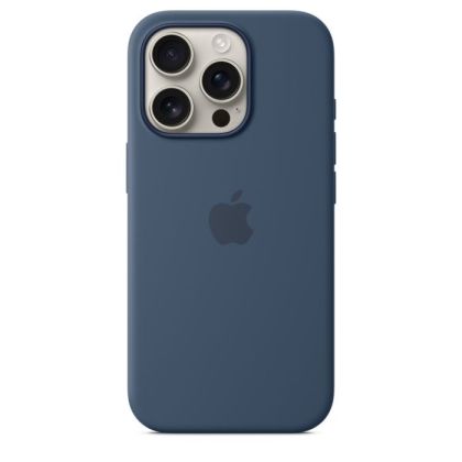 Husă din Silicon Apple cu MagSafe pentru iPhone 16 Pro - Denim