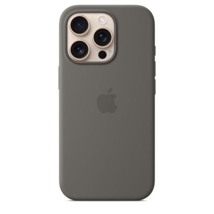 Husă din Silicon Apple cu MagSafe pentru iPhone 16 Pro - Stone Gray