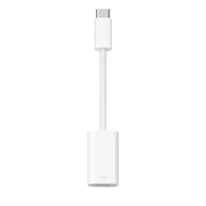 Adaptor APPLE, USB-C - Lightning, alb