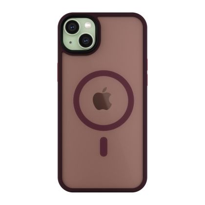 Husa de protectie NEXT ONE MagSafe pentru iPhone 15 Plus, Claret Mist