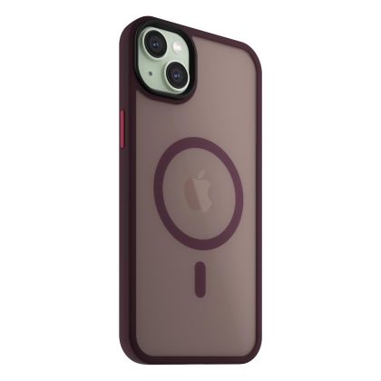 Husa de protectie NEXT ONE MagSafe pentru iPhone 15 Plus, Claret Mist