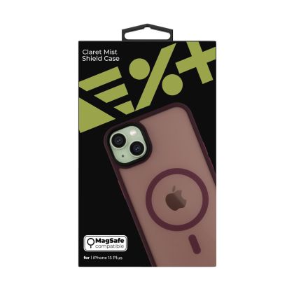 Husa de protectie NEXT ONE MagSafe pentru iPhone 15 Plus, Claret Mist