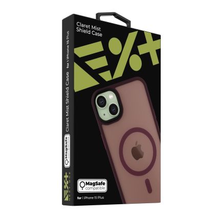 Husa de protectie NEXT ONE MagSafe pentru iPhone 15 Plus, Claret Mist