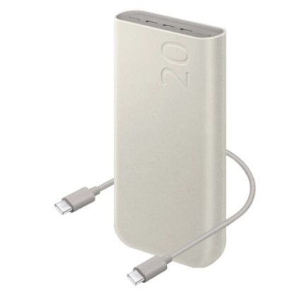 Acumulator portabil universal Super Fast Charge (45 W), 20000 mAh, 3 x USB Type-C, Bej