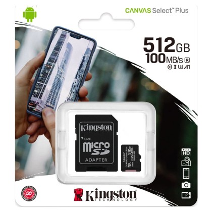 Card memorie 512GB MicroSD™ HC Canvas Select Plus, UHS-I, Clasa 10 - cu adaptor SD