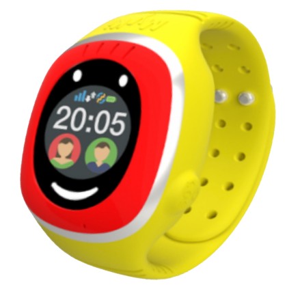 Smartwatch Touch de urmarire si localizare GPS/GSM pentru copii, Rosu Galben