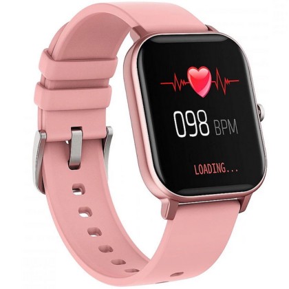 Smartwatch FW35 Aurum, bratara TPU - Roz Auriu