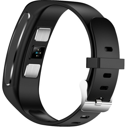 Bratara fitness FW34 Silver, bratara silicon, IMC - Negru