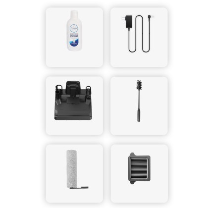 Aspirator vertical Tineco iFLOOR 5 Breeze, Cordless Wet Dry Vacuum Cleaner, Li-Ion 4.0 Ah (21.6 V), 190W