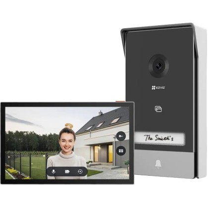 Interfon video EZVIZ HP7 2K, Wi-Fi Smart Home, outdoor station, display touch 7.0″, rezolutie 2K, Smart IR