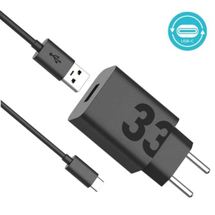 Incarcator retea Motorola TurboPower 33W, port USB-A, inclus cablu USB Type-C (1 m), PG38C06448