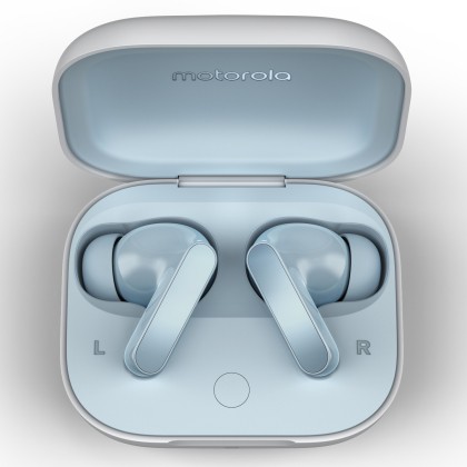 Casti Bluetooth Stereo motorola MOTO Buds, True Wireless Earbuds, tip “In-Ear”, Glacier Blue