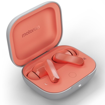 Casti Bluetooth Stereo motorola MOTO Buds, Wireless Earbuds, tip “In-Ear”, Coral Peach