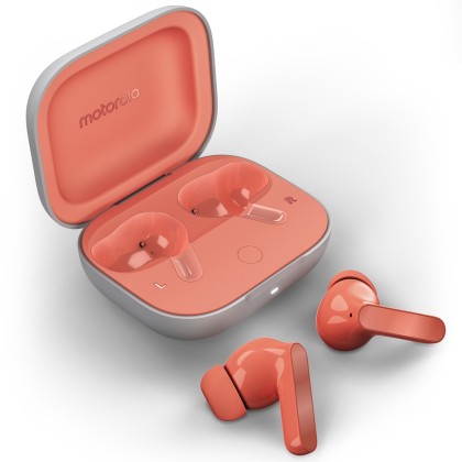 Casti Bluetooth Stereo motorola MOTO Buds, Wireless Earbuds, tip “In-Ear”, Coral Peach